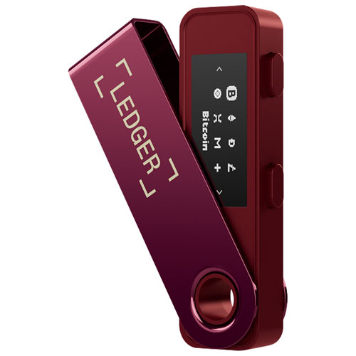 Portefeuille physique de cryptomonnaie USB-C Nano S Plus de Ledger - Fuchsia cendré