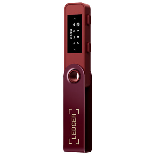 Portefeuille physique de cryptomonnaie USB-C Nano S Plus de Ledger - Fuchsia cendré