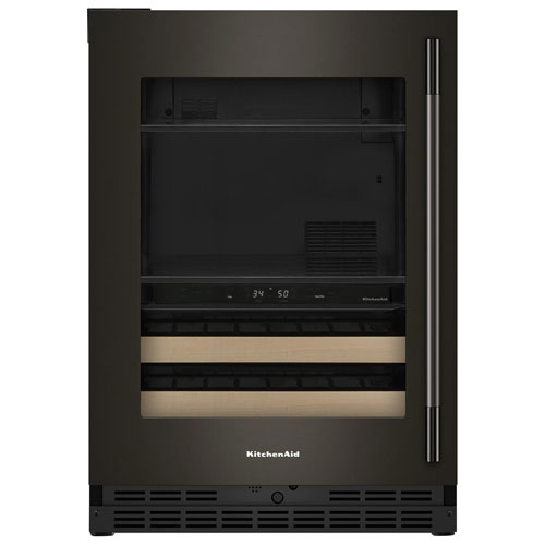KitchenAid 14-Bottle Freestanding Beverage Center - Black Ore