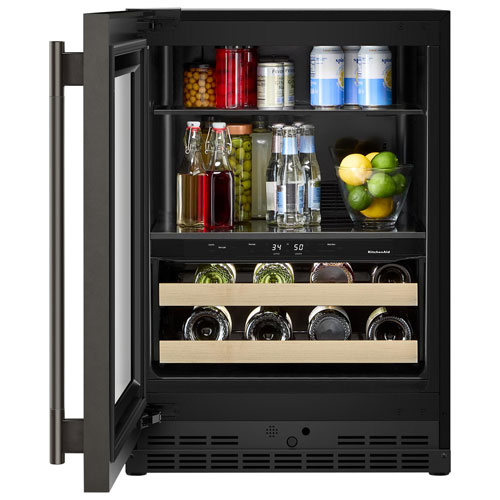 KitchenAid 14-Bottle Freestanding Beverage Center - Black Ore