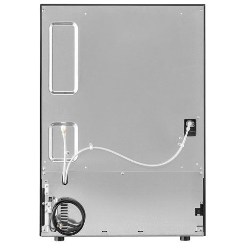 Réfrigérateur de bar encastrable sous le comptoir à deux tiroirs 4,2 pi³ de KitchenAid - Boîtier noir/Portes en acier inoxydable