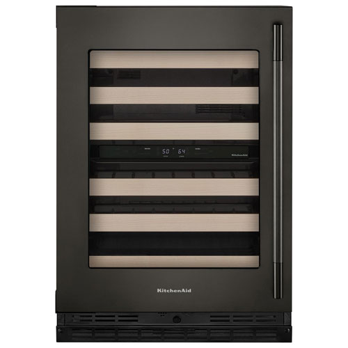 KitchenAid Undercounter 46-Bottle Freestanding Wine Cellar - Black Ore