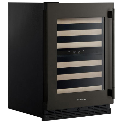 KitchenAid Undercounter 46-Bottle Freestanding Wine Cellar - Black Ore