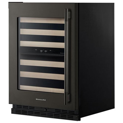 KitchenAid Undercounter 46-Bottle Freestanding Wine Cellar - Black Ore