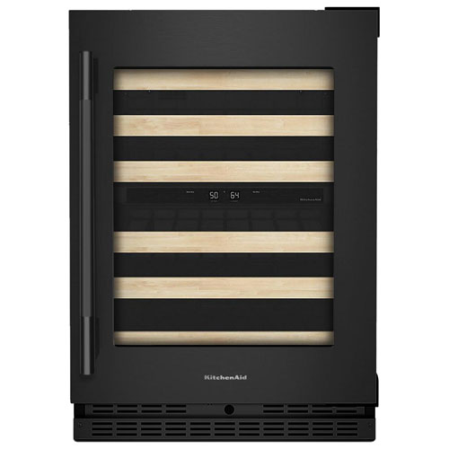 KitchenAid Undercounter 46-Bottle Freestanding Wine Cellar - Black Ore