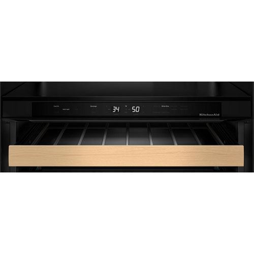 KitchenAid Undercounter 46-Bottle Freestanding Wine Cellar - Black Ore