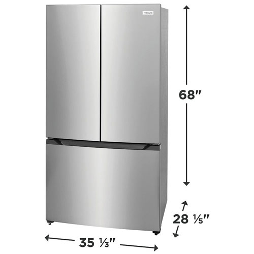 Frigidaire 35" 19.9 Cu. Ft. French Door Refrigerator with Water Dispenser - Stainless Steel