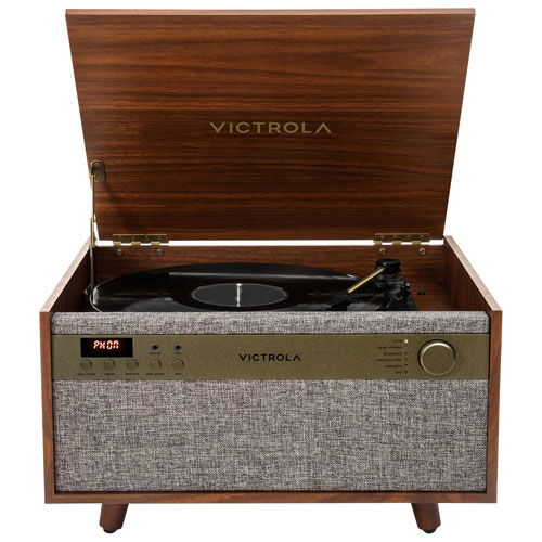 Victrola Century 6-in-1 Belt Drive Turntable & Music Center - Walnut