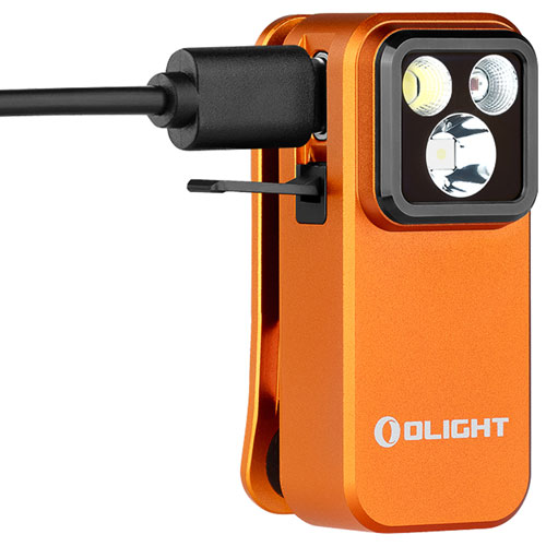 Lampe de poche à pince Pro d'Olight - 500 lumens - Orange