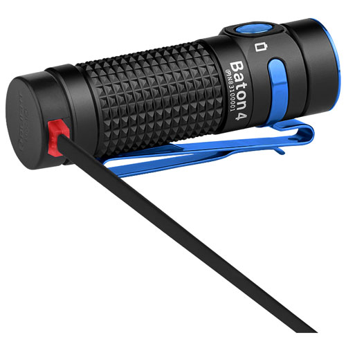 Lampe de poche Baton 4 d'Olight : Édition Premium - 1300 lumens - Noir