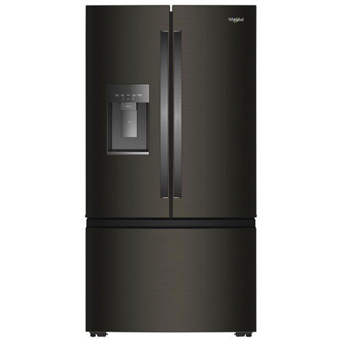 Whirlpool 36" 23.4 Cu. Ft. French Door Refrigerator with Water & Ice Dispenser - Black Stainless Finish