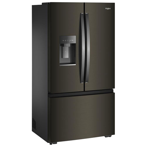 Whirlpool 36" 23.4 Cu. Ft. French Door Refrigerator with Water & Ice Dispenser - Black Stainless Finish