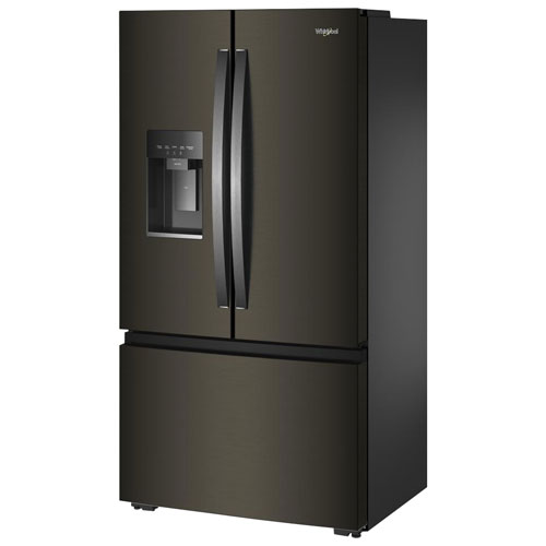 Whirlpool 36" 23.4 Cu. Ft. French Door Refrigerator with Water & Ice Dispenser - Black Stainless Finish