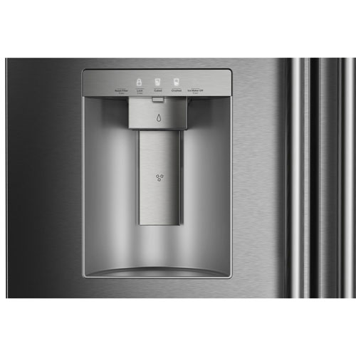 Réfrigérateur à deux portes 28,7 pi³ 36 po avec distributeur d'eau et de glaçons de KitchenAid - Acier inoxydable PrintShield
