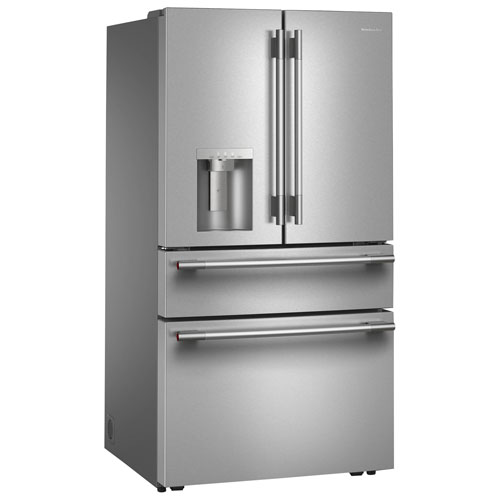 Réfrigérateur à deux portes 28,7 pi³ 36 po avec distributeur d'eau et de glaçons de KitchenAid - Acier inoxydable PrintShield