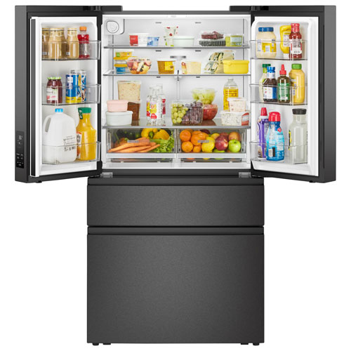 Whirlpool 36" 29.8 Cu Ft French Door Refrigerator w/ Water Dispenser - Print Resist Black SS