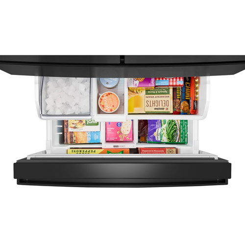 Whirlpool 36" 29.8 Cu Ft French Door Refrigerator w/ Water Dispenser - Print Resist Black SS