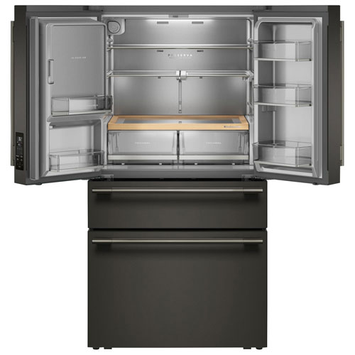 KitchenAid 36" 28.7 Cu. Ft. French Door Refrigerator w/ Water & Ice Dispenser - Black Ore