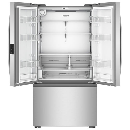 Réfrigérateur à deux portes 24,3 pi³ 36 po avec distributeur d'eau de Whirlpool - Acier inoxydable résistant aux traces de doigts