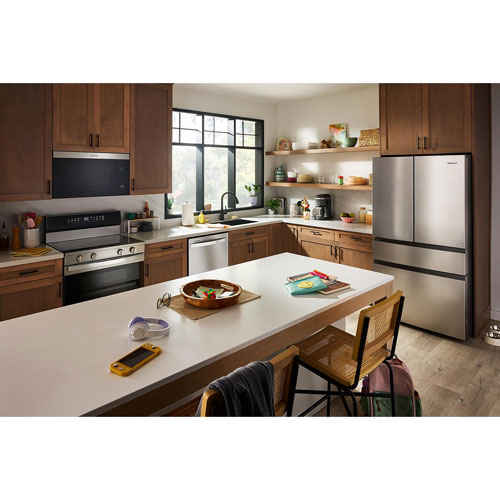 Réfrigérateur à deux portes 29,8 pi³ et 36 po avec distributeur d'eau de Whirlpool - Inox résistant aux traces de doigts