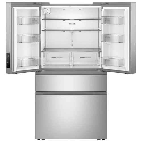 Réfrigérateur à deux portes 29,8 pi³ et 36 po avec distributeur d'eau de Whirlpool - Inox résistant aux traces de doigts