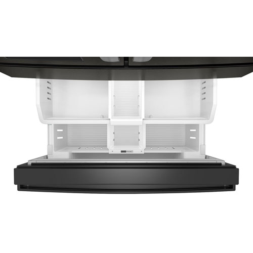 Réfrigérateur à deux portes 28,9 pi³ et 36 po avec distributeur d'eau et de glaçons de Whirlpool - Inox noir résistant aux traces de doigts