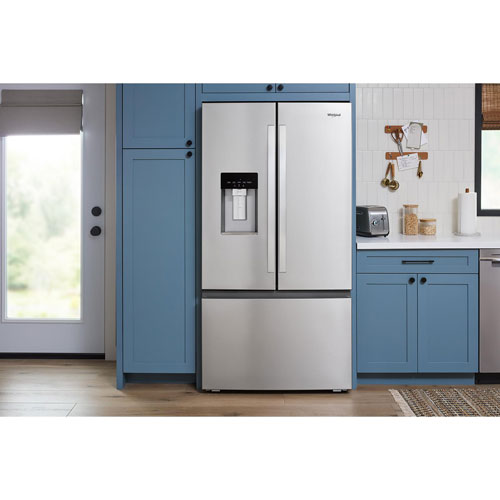 Whirlpool 36" 23.4 Cu Ft French Door Refrigerator w/ Water & Ice Dispenser - Stainless