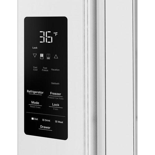 Réfrigérateur deux portes 29,8 pi³ 36 po avec distributeur d'eau de Whirlpool - Blanc