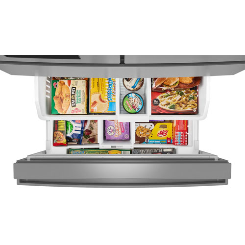 Réfrigérateur à deux portes 28,9 pi³ et 36 po avec distributeur d'eau et de glaçons de Whirlpool - Inox