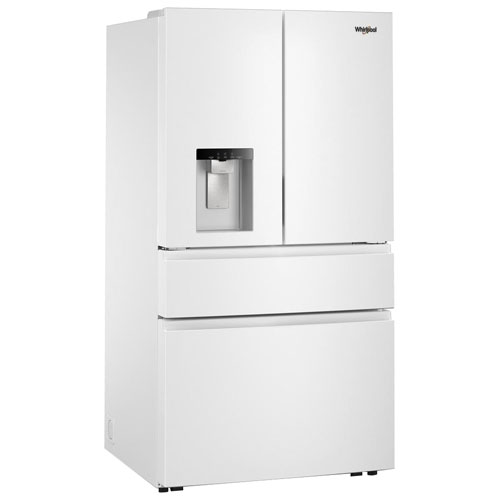 Whirlpool 36" 28.9 Cu. Ft. French Door Refrigerator with Water & Ice Dispenser - White