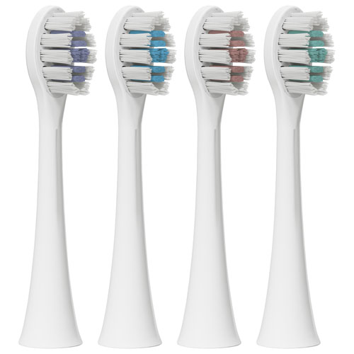 Têtes de remplacement pour brosse à dents Prism de Lucent - Paquet de 4 - Multicolore
