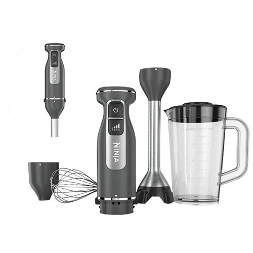 Ninja Power Duo 1L 750-Watt Immersion Blender with Whisk - Grey