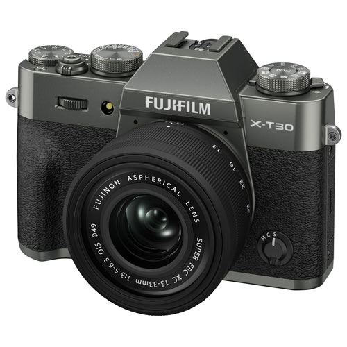 Appareil photo sans miroir X-T30 III de Fujifilm avec objectif 13-33 mm - Anthracite/Argenté