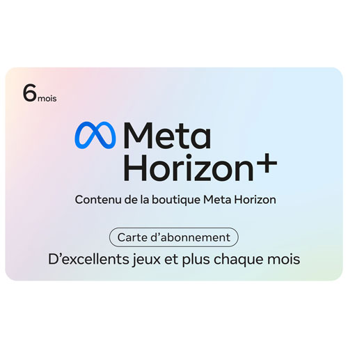Carte-cadeau Meta Quest - Abonnement de 6 mois à Meta Horizon+ - Téléchargement numérique