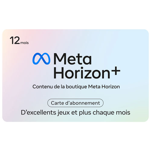 Carte-cadeau Meta Quest - Abonnement de 12 mois à Meta Horizon+ - Téléchargement numérique