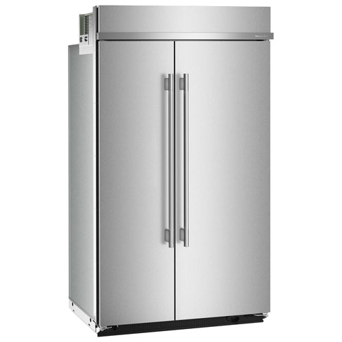 Réfrigérateur à congélateur juxtaposé 30 pi³ 48 po de KitchenAid - Acier inoxydable avec fini PrintShield