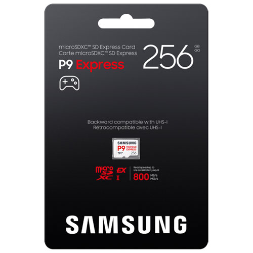 Carte mémoire microSDXC 800 Mo/s 256 Go P9 Express de Samsung
