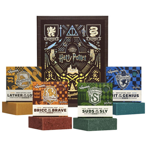 Coffret de collection en édition limitée de pains de savon naturels Harry Potter pour hommes de Dr. Squatch