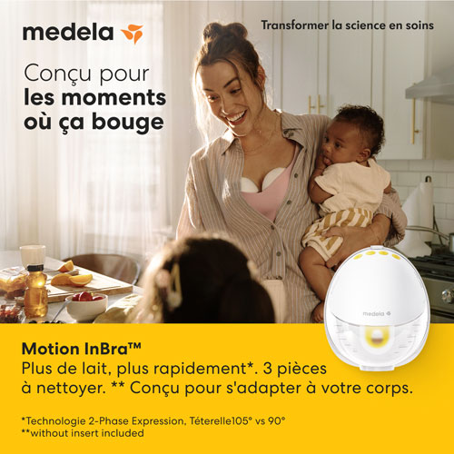 Tire-lait électrique portable Motion InBra de Medela