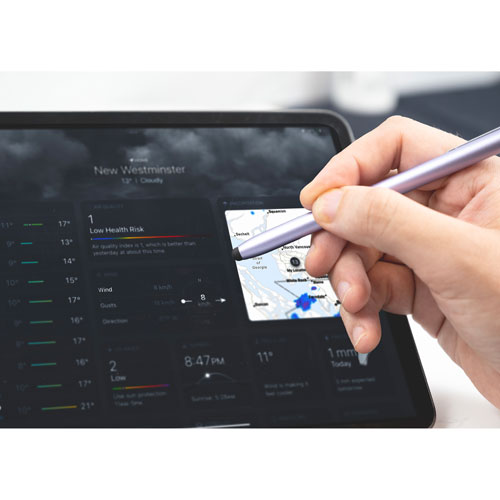 Stylet en aluminium de LOGiiX pour appareils à écran tactile - Lavande