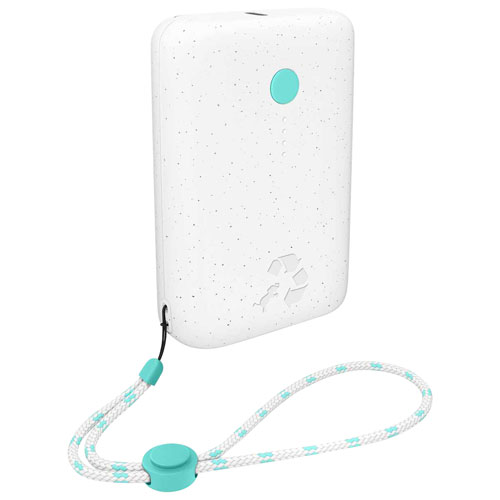 Chargeur portable à deux ports USB-C de 10 000 mAh Champ de Nimble - Blanc lunaire