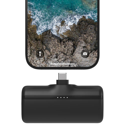 Nimble Bump 5000 mAh USB-C Power Bank with Foldable USB-C Connector - Black