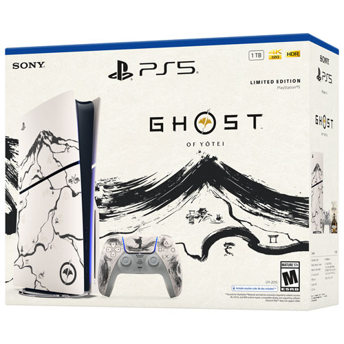 Ensemble PlayStation 5 et Ghost of Yōtei édition limitée noire