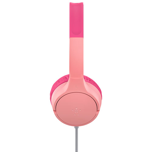 Casque d'écoute avec fil à suppression du bruit pour enfants SoundForm Mini de Belkin - Rose