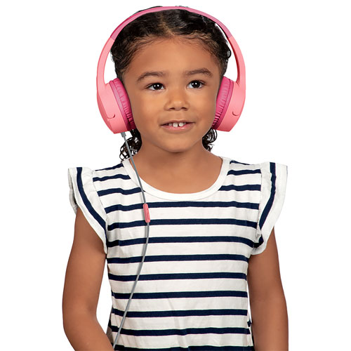 Casque d'écoute avec fil à suppression du bruit pour enfants SoundForm Mini de Belkin - Rose