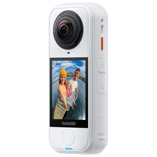 Ensemble avec caméra de sport étanche 8K 360° X4 Air d'Insta360 - Blanc arctique