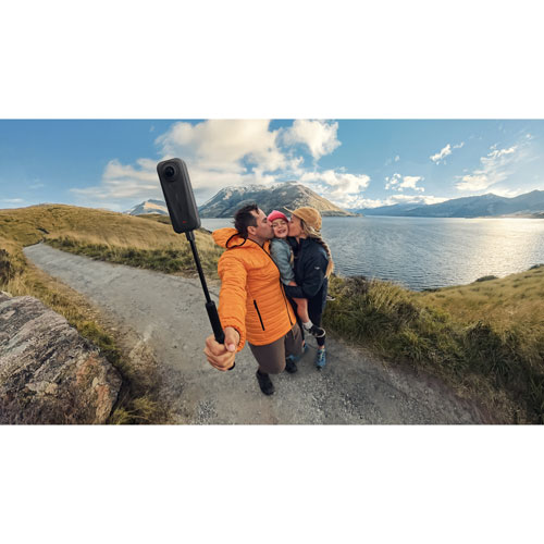 Ensemble avec caméra de sport étanche 8K 360° X4 Air d'Insta360 - Blanc arctique