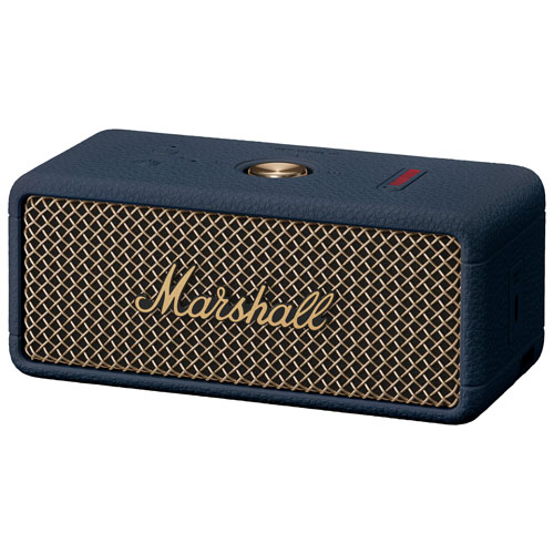 Haut-parleur sans fil Bluetooth étanche Emberton III de Marshall - Bleu minuit