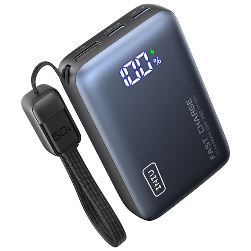 INIU Pocket Pro 10000 mAh 45W USB-C/USB-A Power Bank - Black
