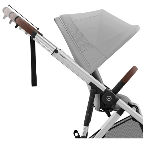 Poussette convertible pleine grandeur e-Gazelle S de Cybex - Gris pierre